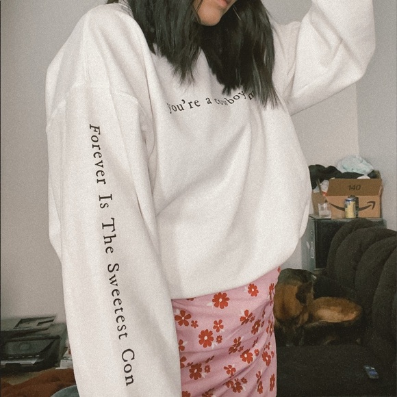 Taylor Swift Cowboy Like Me Crew Neck Sweatshirt | Color: White | Size: Multiple Sizes Available | Reaganblake7's Closet